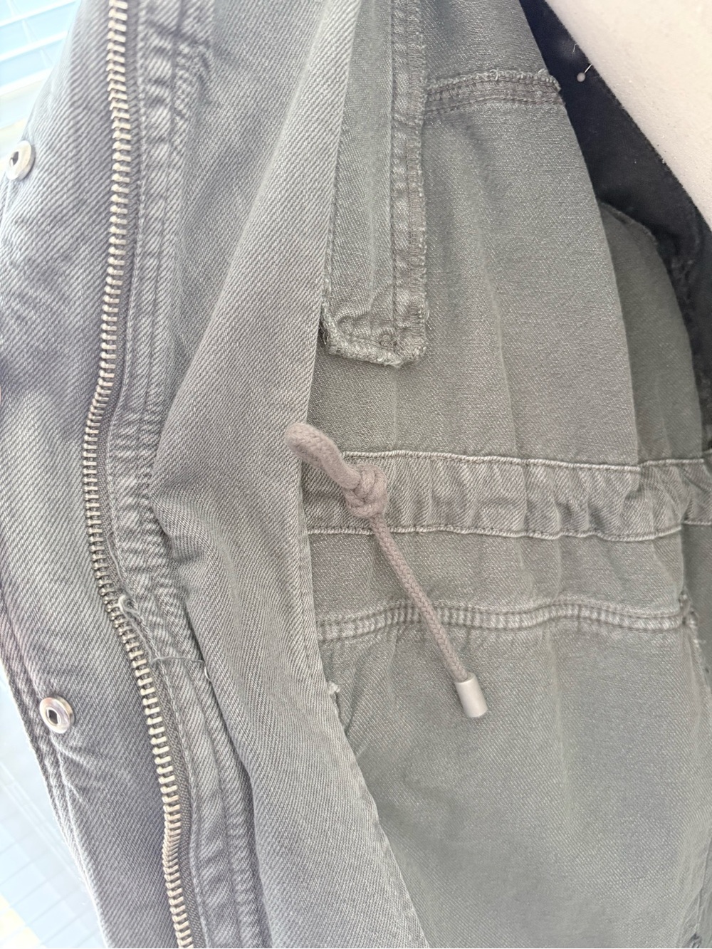 Zara Denim Utility Jacket in Washed Charcoal - Picture 10 of 16